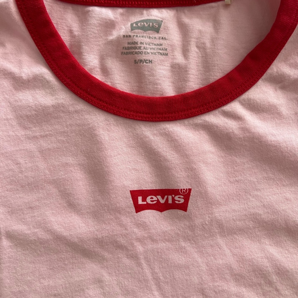 Levi's Pink and Red Ringer T-Shirt - Picture 2 of 4